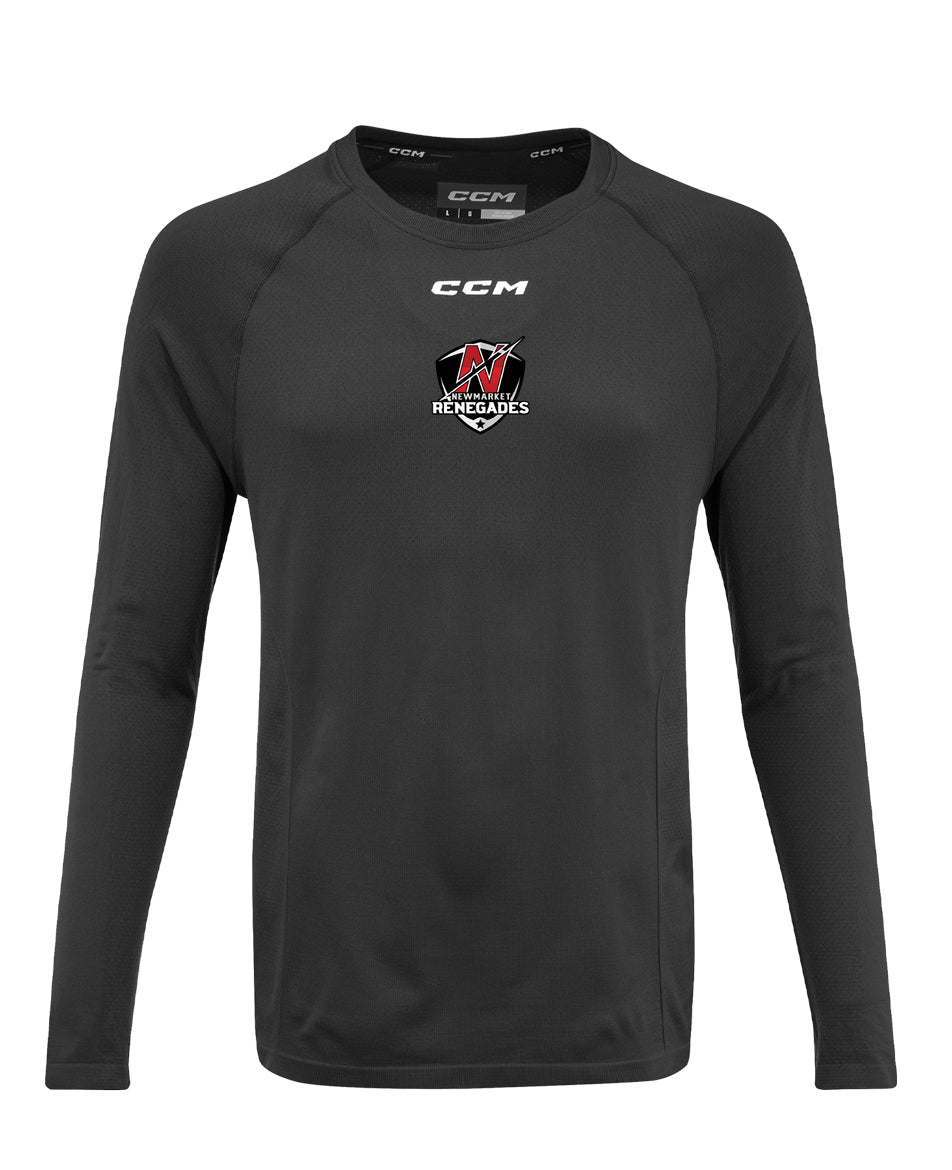 CCM Team Training Tee Long Sleeve ADULT Newmarket Renegades